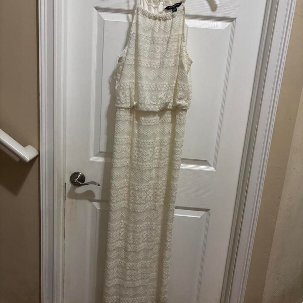 Unbranded Women's White and Cream Dress